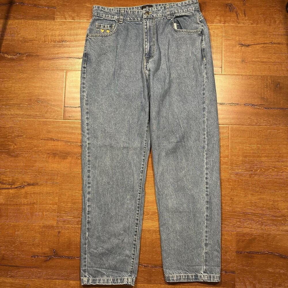 Nude Project Jeans Womens L 32x29 Blue Mid Wash Denim Straight Leg Cotton Retro